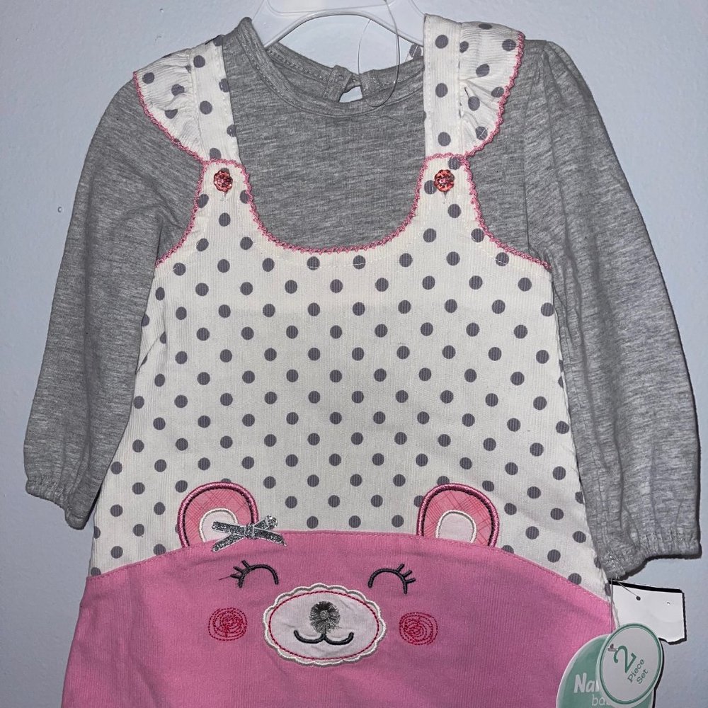 Corduroy Dress with grey top